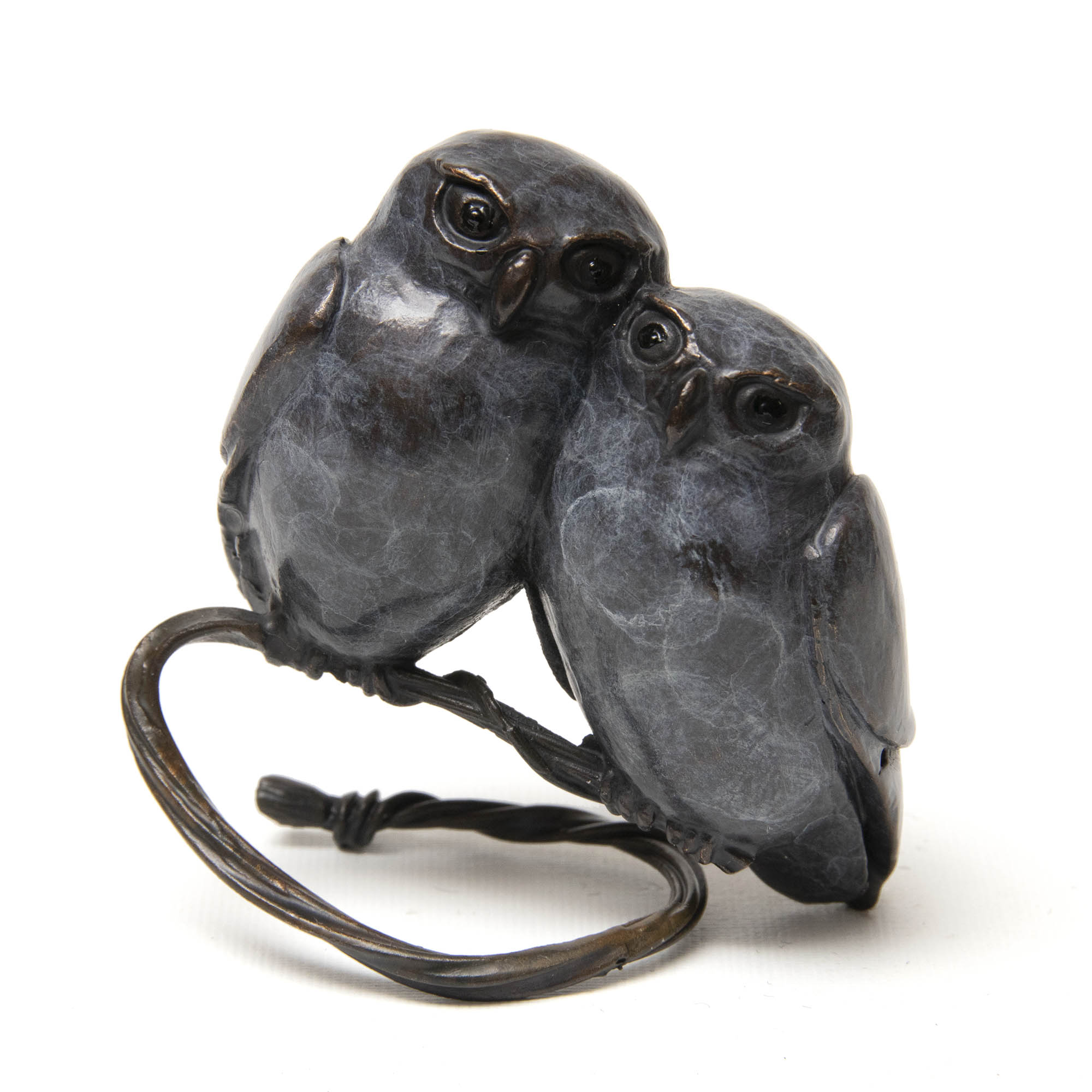 Bronze Double Owl Unique Bronzes Cotswold Gift Gallery