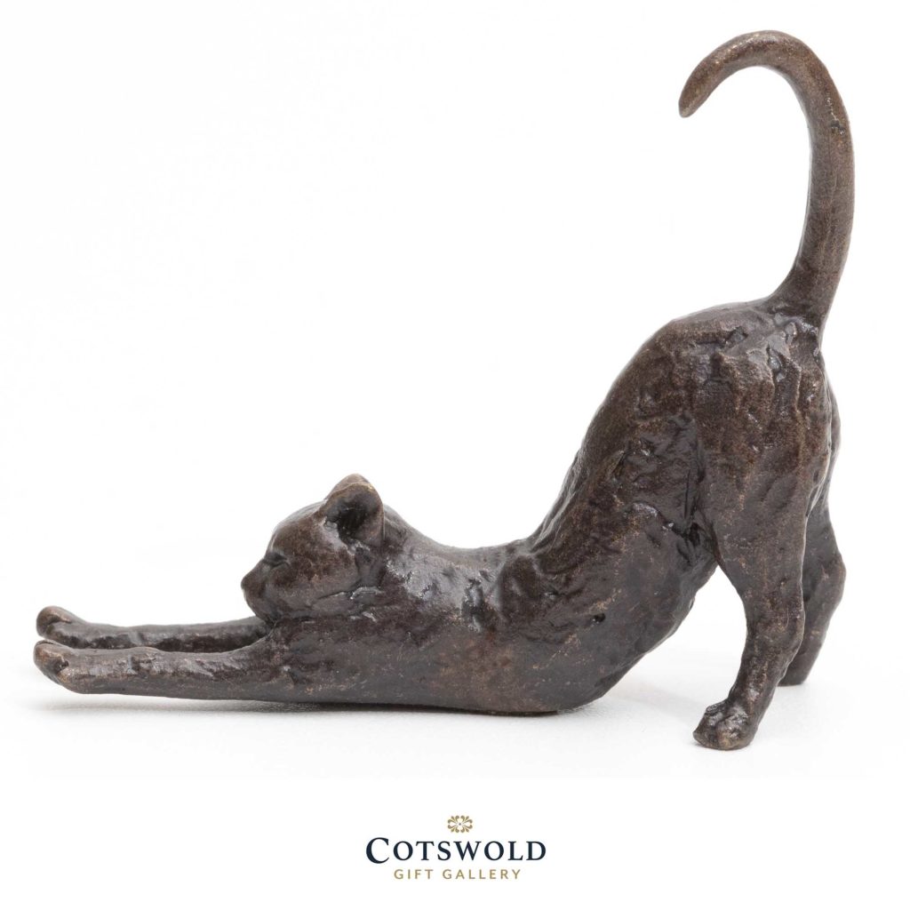 Butler And Peach Bronze Miniature Cat Stretching 2 1024x1024