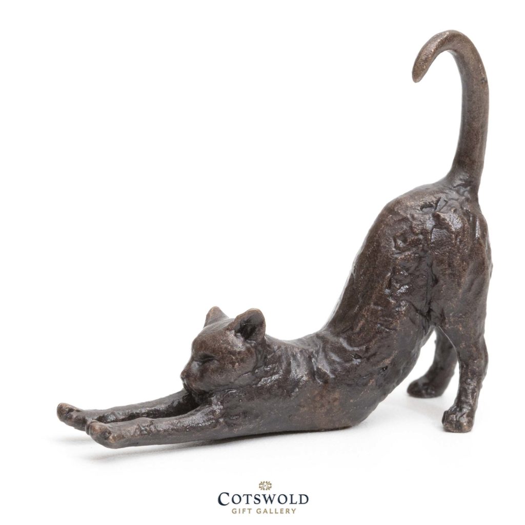 Butler And Peach Bronze Miniature Cat Stretching 4 1024x1024