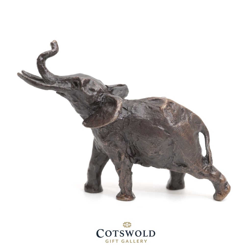 Richard Cooper Bronze Miniature Elephant Trumpeting 1 1024x1024