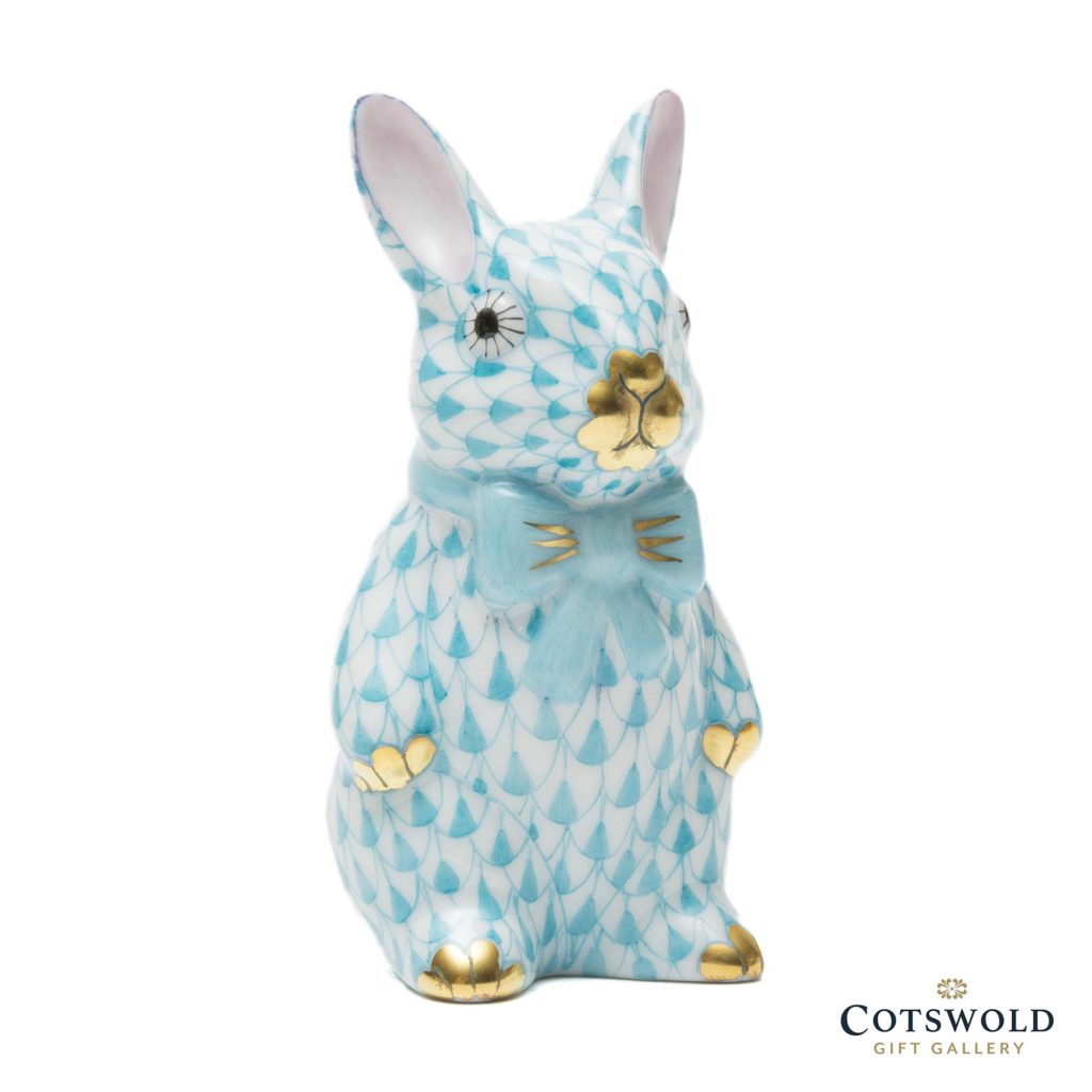 Herend Porcelain Bowtie Bunny Turquoise 2 1024x1024