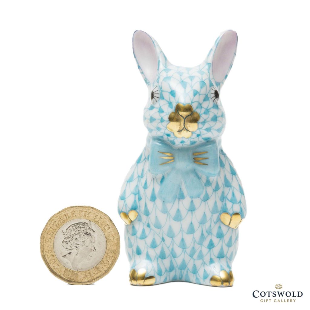 Herend Porcelain Bowtie Bunny Turquoise 4 1024x1024
