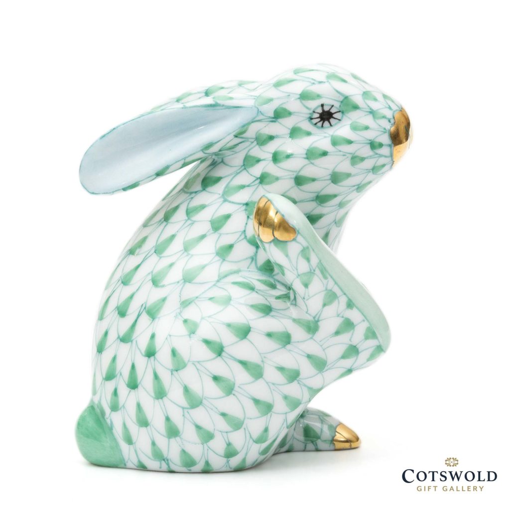 Herend Porcelain Thumper Rabbit Green 1 1024x1024