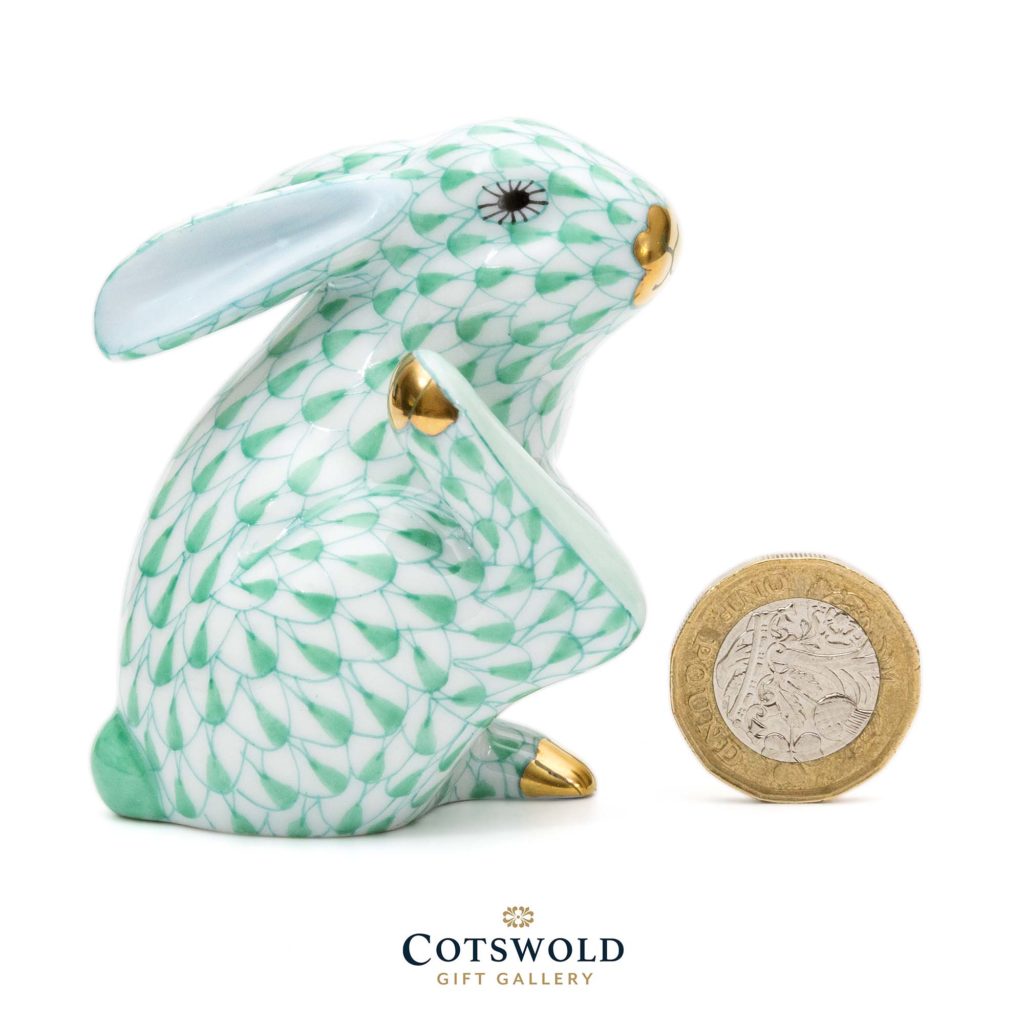 Herend Porcelain Thumping Rabbit Green 1 1024x1024