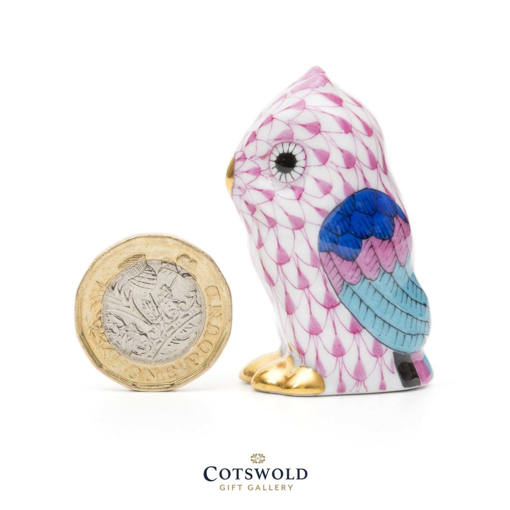 Herend Porcelain Tiny Owl Pink 3 1024x1024