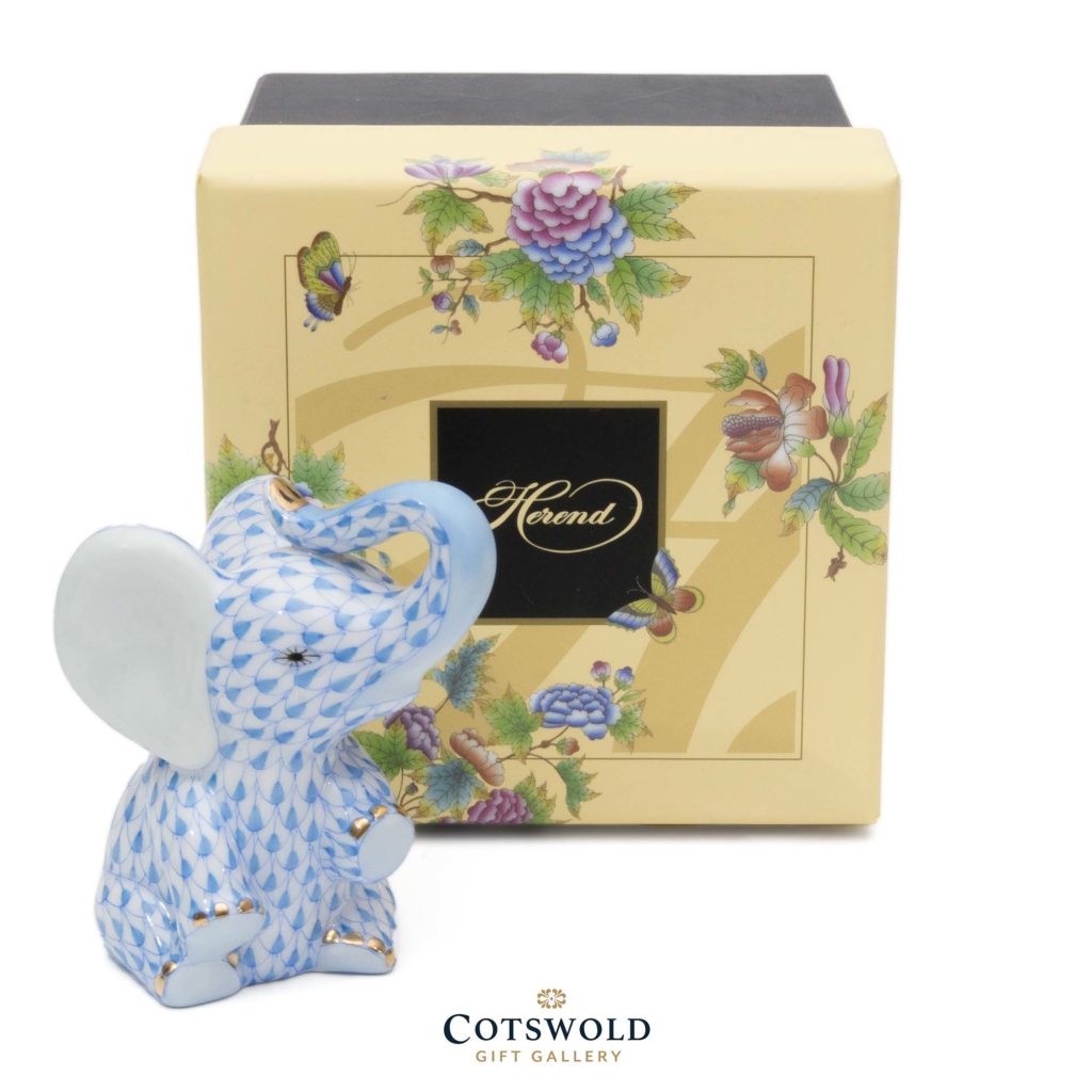 Herend Porcelain Baby Elephant Blue 4 1024x1024