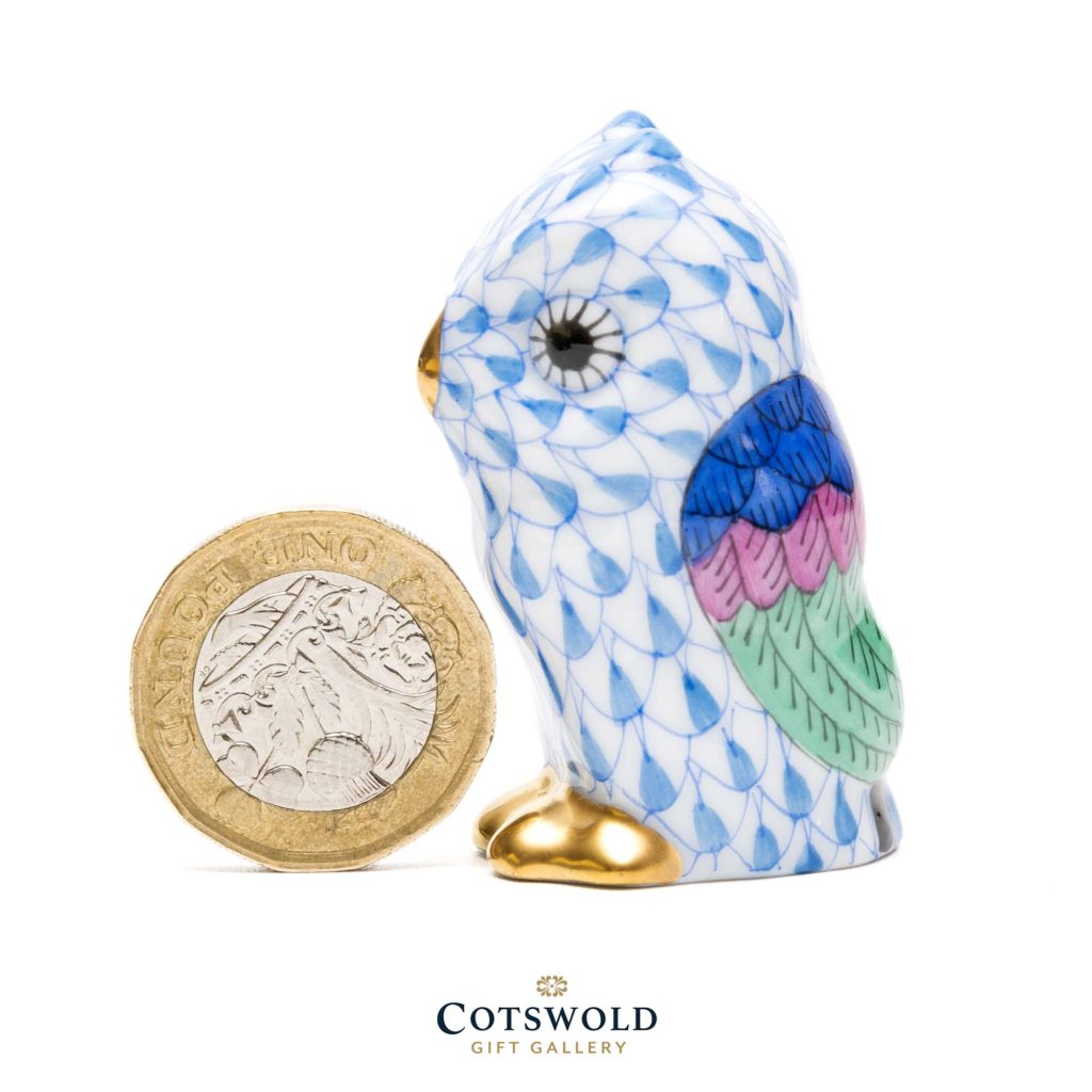 Herend Porcelain Tiny Owl Blue 1 1024x1024