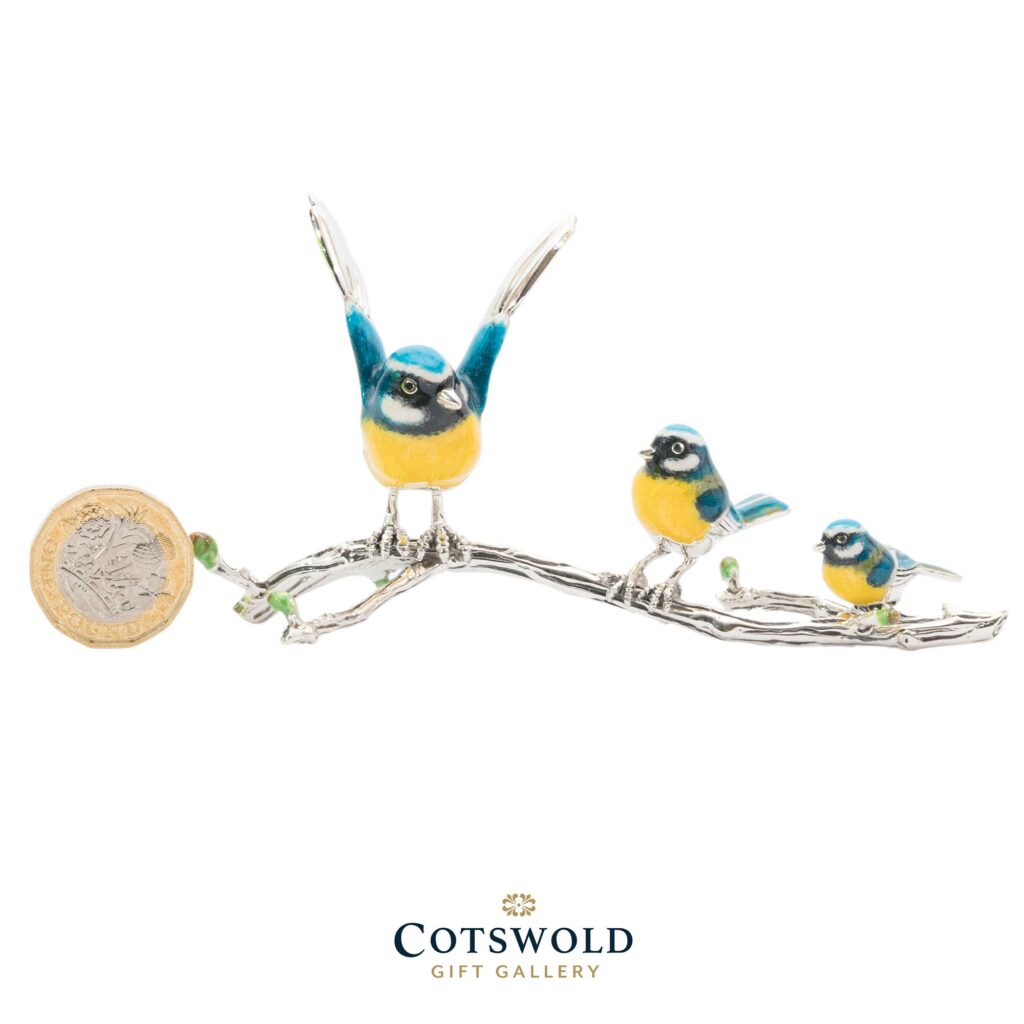 Saturno Silver Blue Tits On A Branch 1 1024x1024