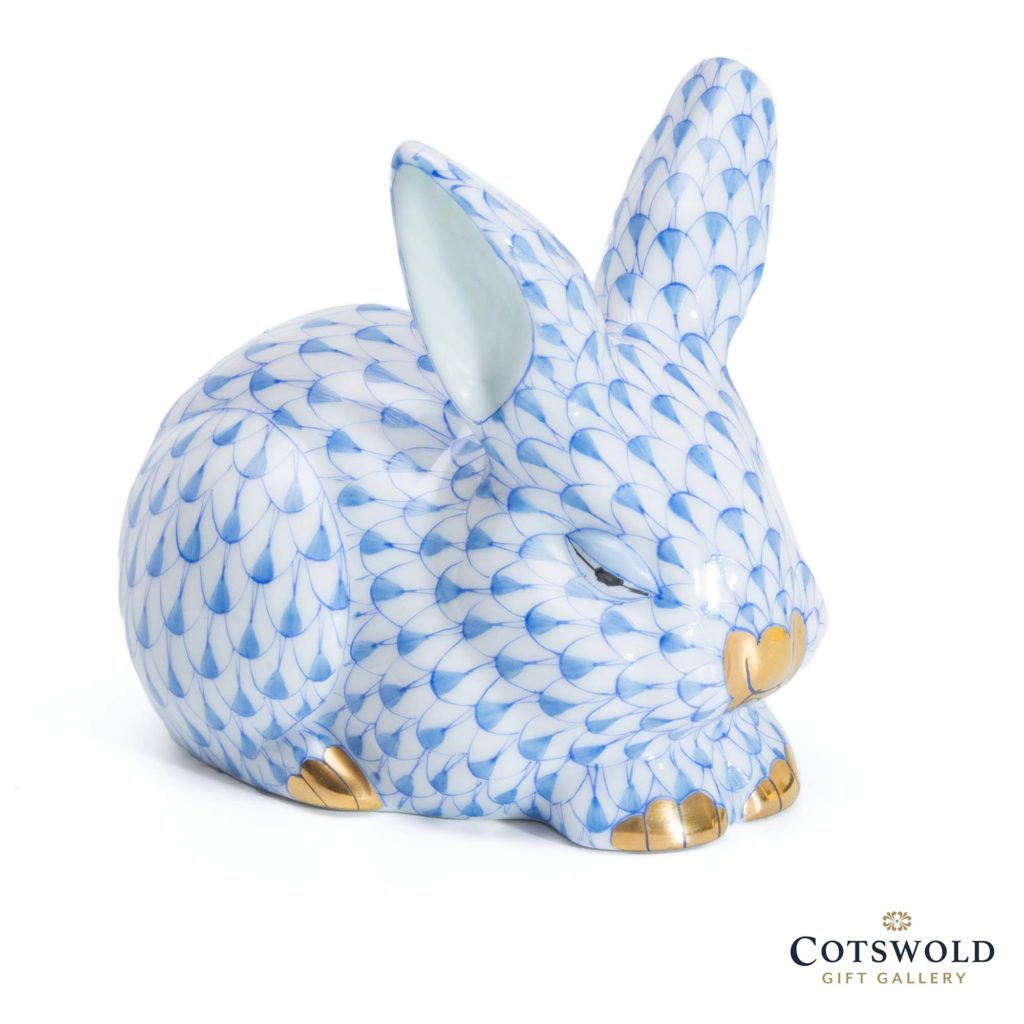 Herend Porcelain Rabbit Blue 15570 1 1024x1024