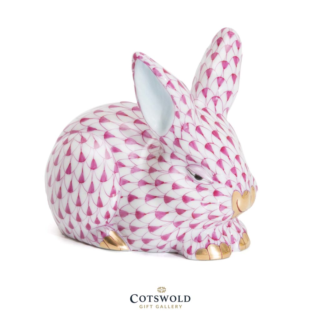 Herend Porcelain Rabbit Pink 15570 1 1024x1024