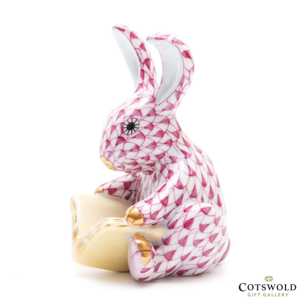 Herend Porcelain Storybook Bunny Pink 2 1024x1024