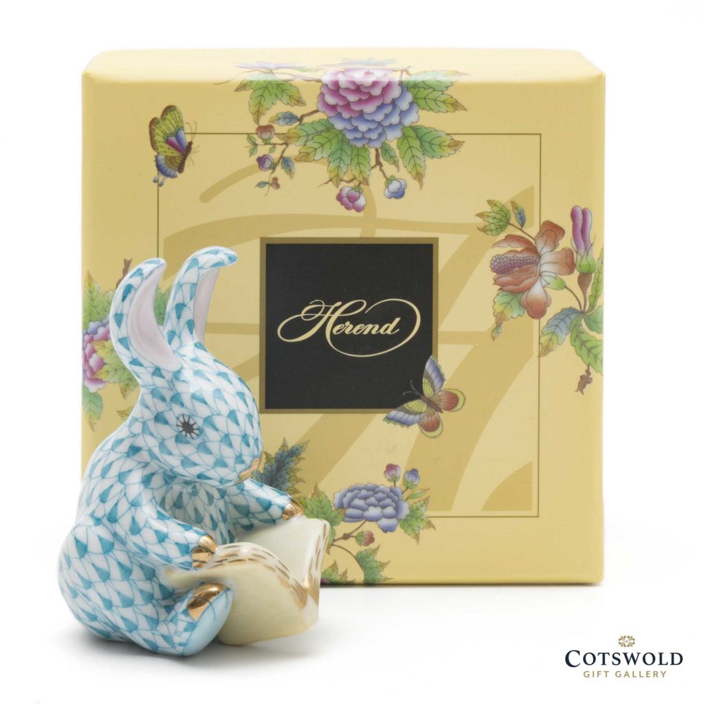 Herend Porcelain Storybook Bunny Turquoise 3 1024x1024