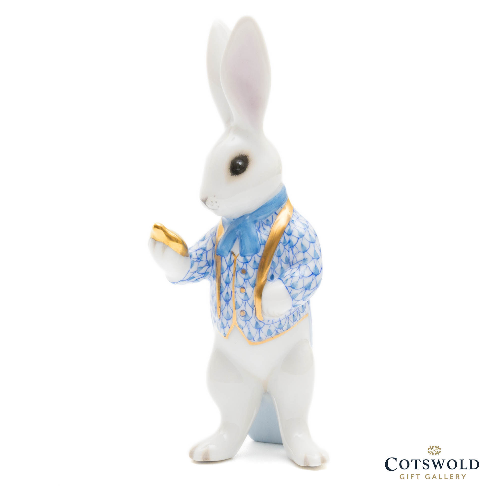 White Rabbit with Pocket Watch Herend Cotswold Gift Gallery