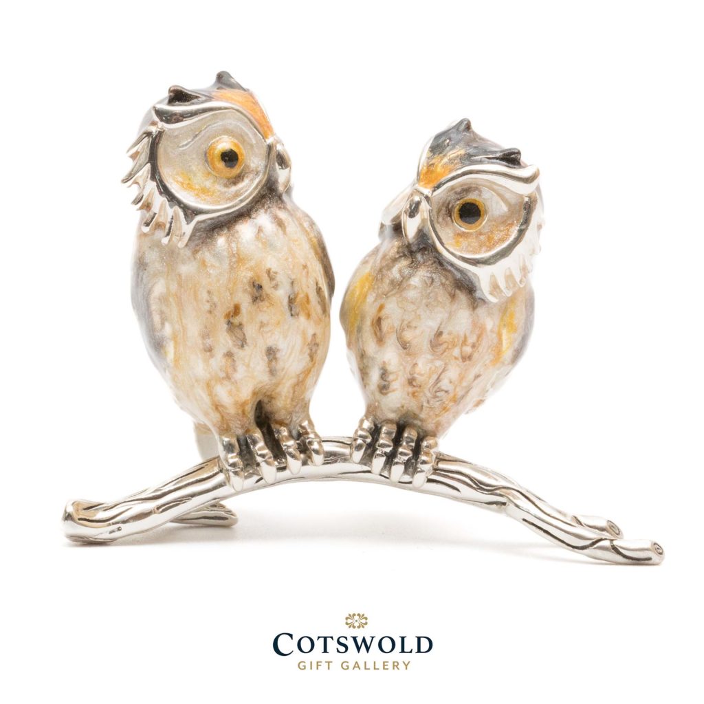 Saturno Silver Animals Owl Twin 13214 1 1024x1024