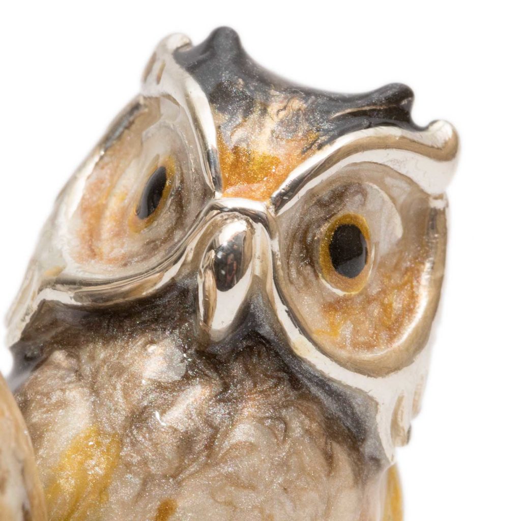 Saturno Silver Animals Owl Twin 13214 2 1024x1024