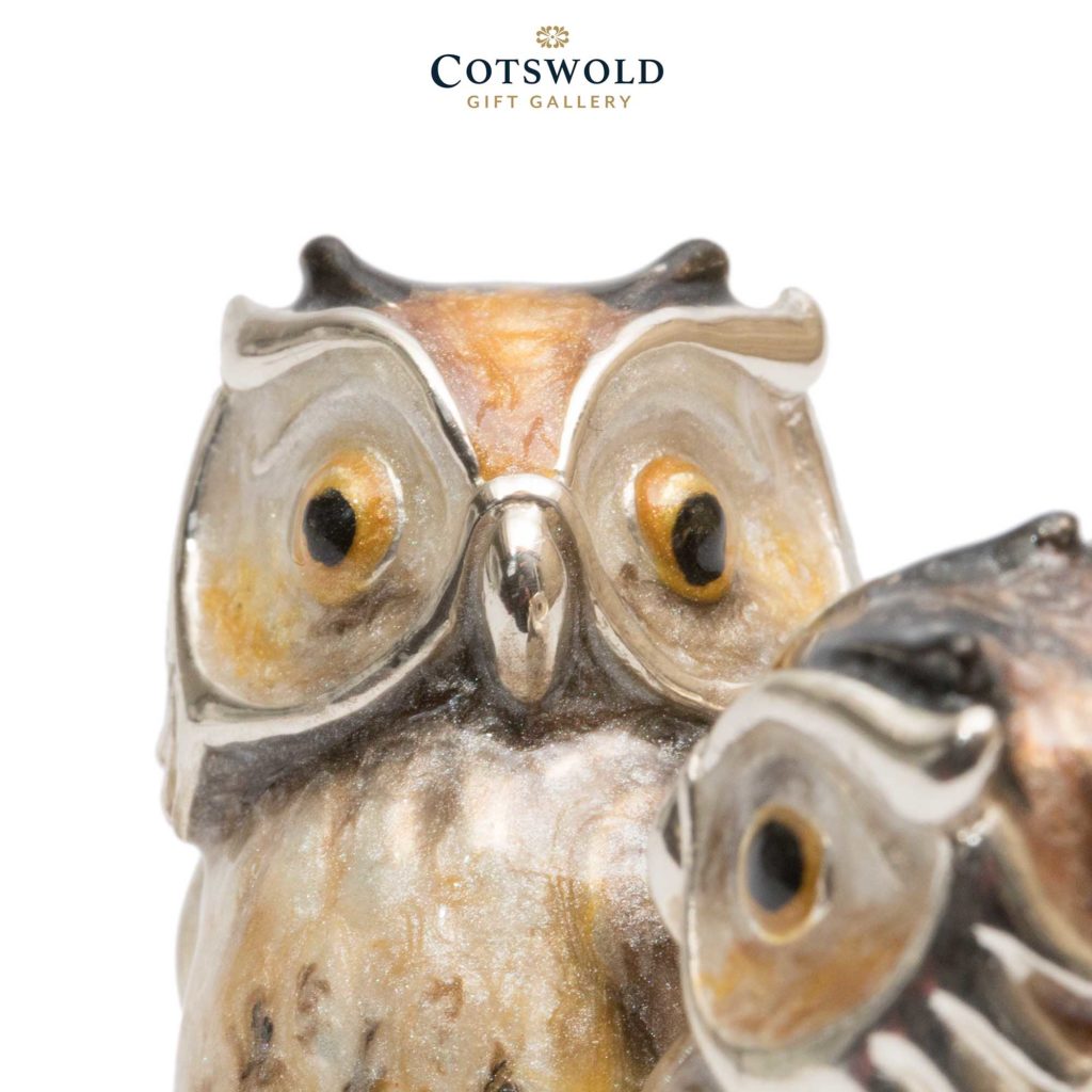 Saturno Silver Animals Owl Twin 13214 3 1024x1024