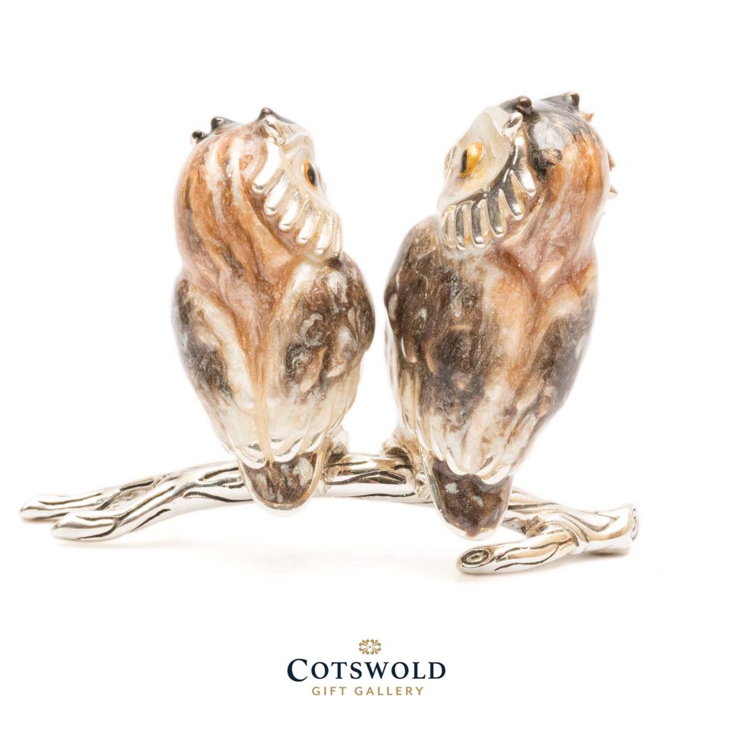 Saturno Silver Animals Owl Twin 13214 4 1024x1024