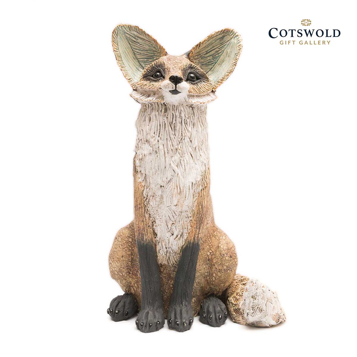 Sitting Fox (large) Gin Durham Ceramics Cotswold Gift Gallery