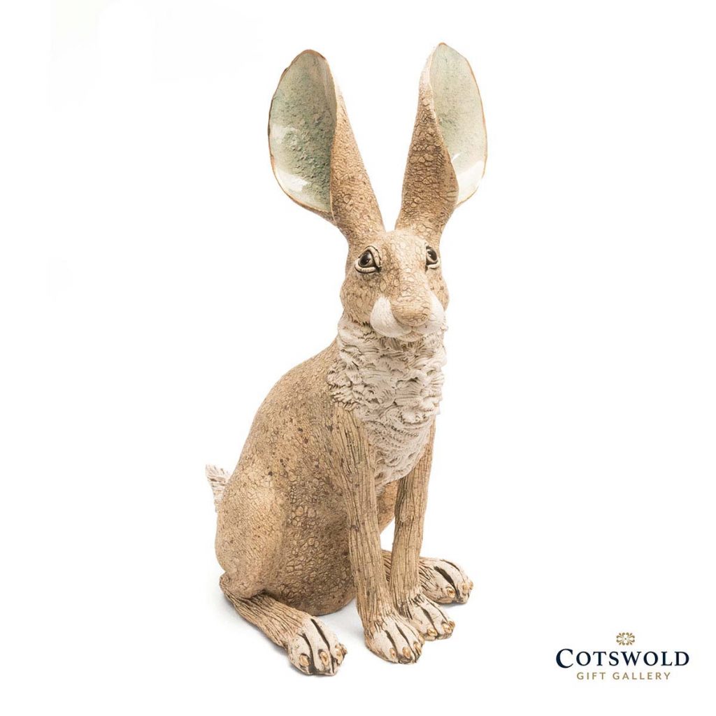 Sitting Hare (large) Gin Durham Ceramics Cotswold Gift Gallery