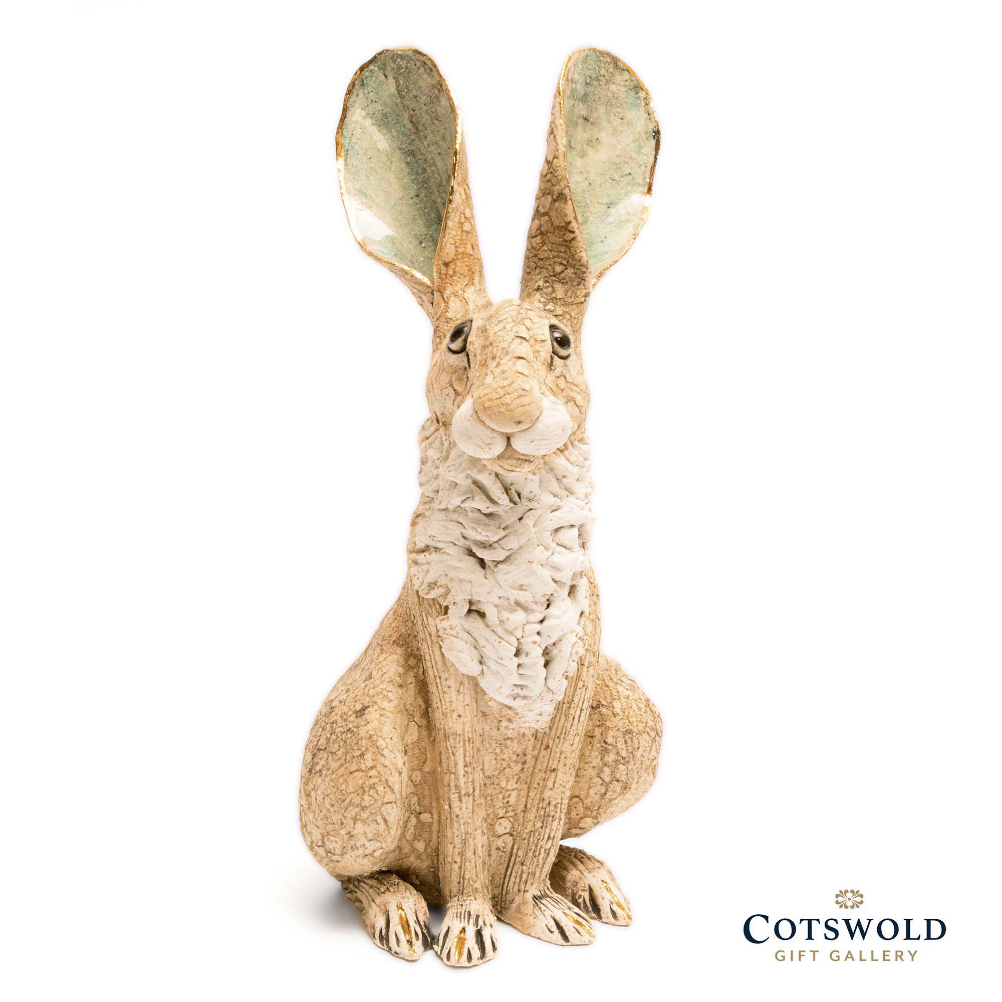 Sitting Hare (small) Gin Durham Ceramics Cotswold Gift Gallery