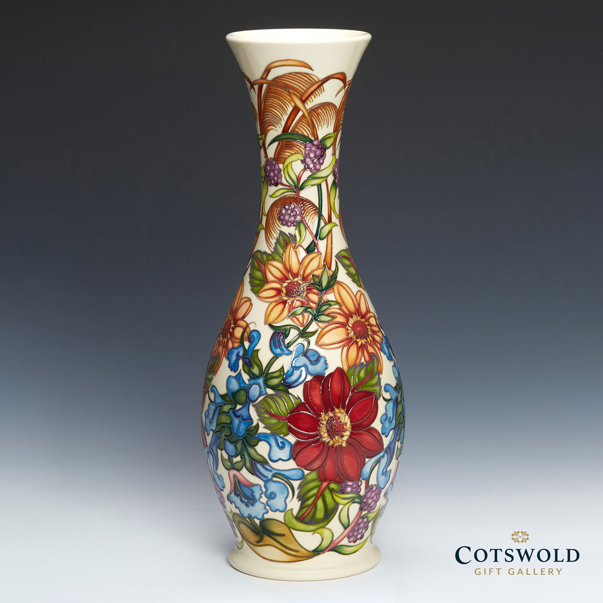 Ranelagh Gardens Vase Moorcroft Pottery Cotswold Gift Gallery
