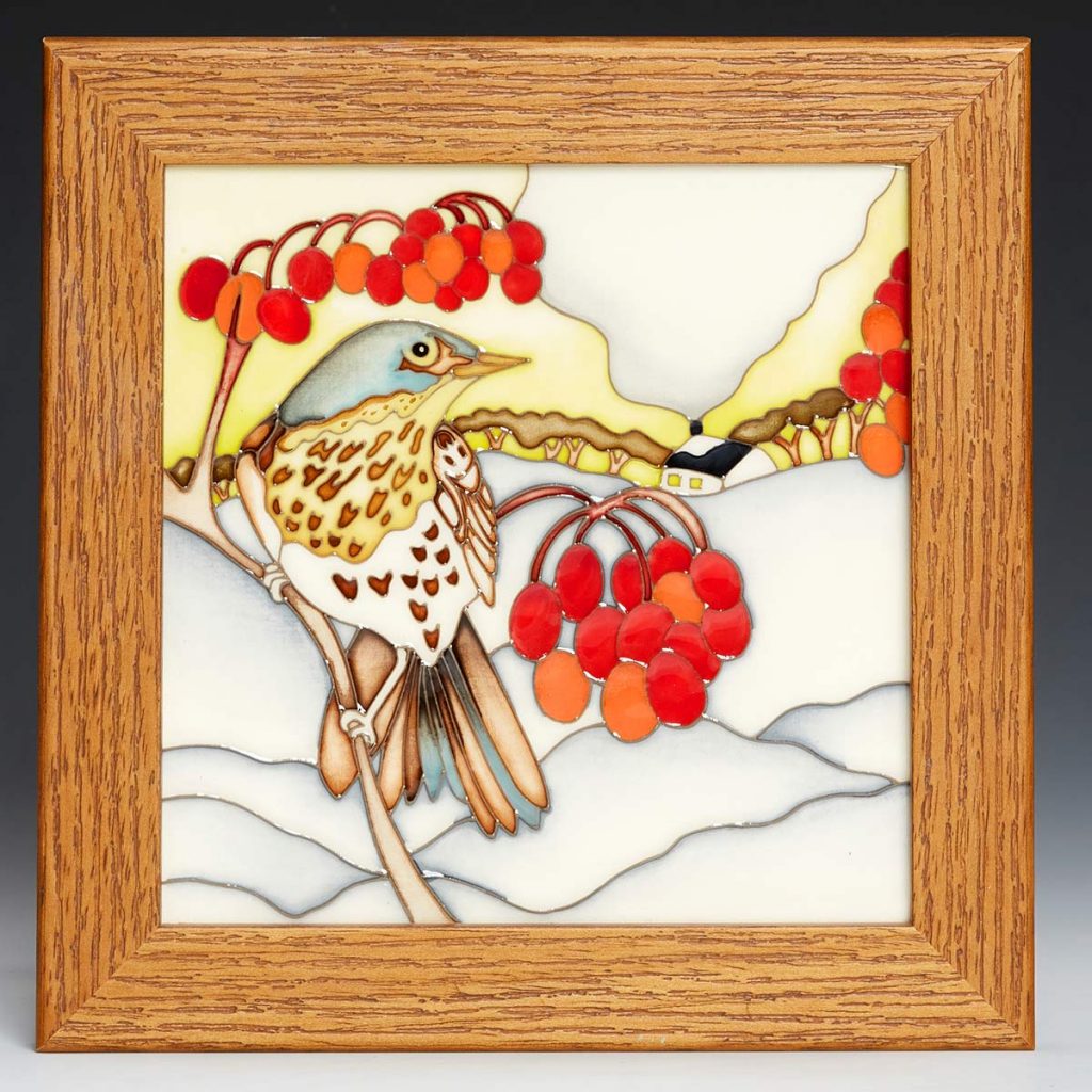 Moorcroft Pottery Winter Visitor Plaque 02 1024x1024