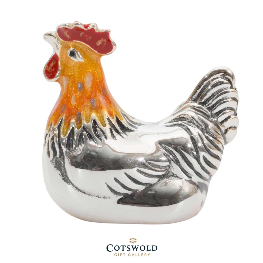 ©2025 Cotswold Gift Gallery Saturno Silver Chicken Small 03 1024x1024