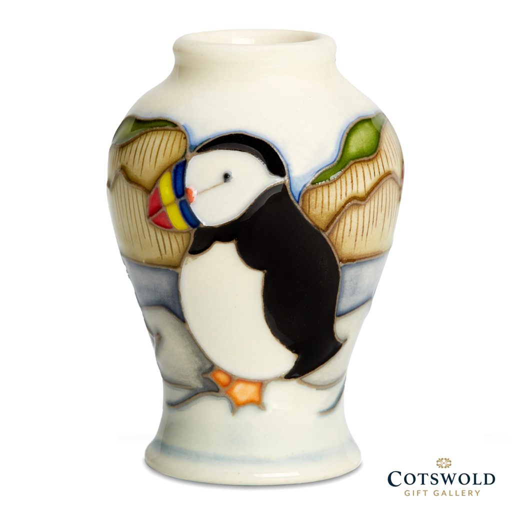 Moorcroft Pottery Miniature Vase Staffa Puffins W 1024x1024