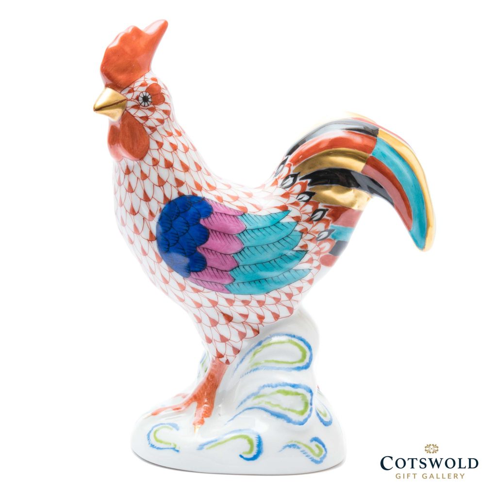 Herend Porcelain Rooster Looking Left 1 1024x1024