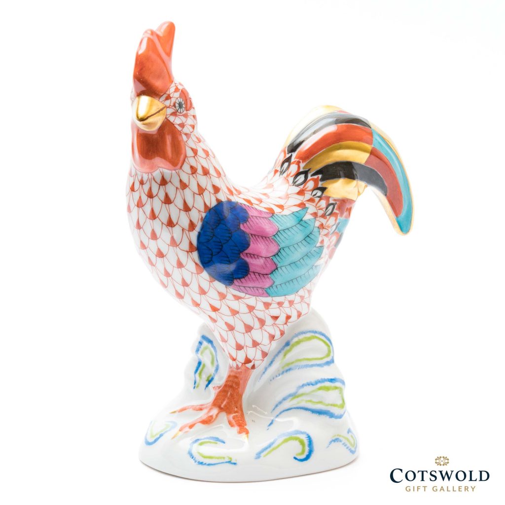 Herend Porcelain Rooster Looking Left 2 1024x1024