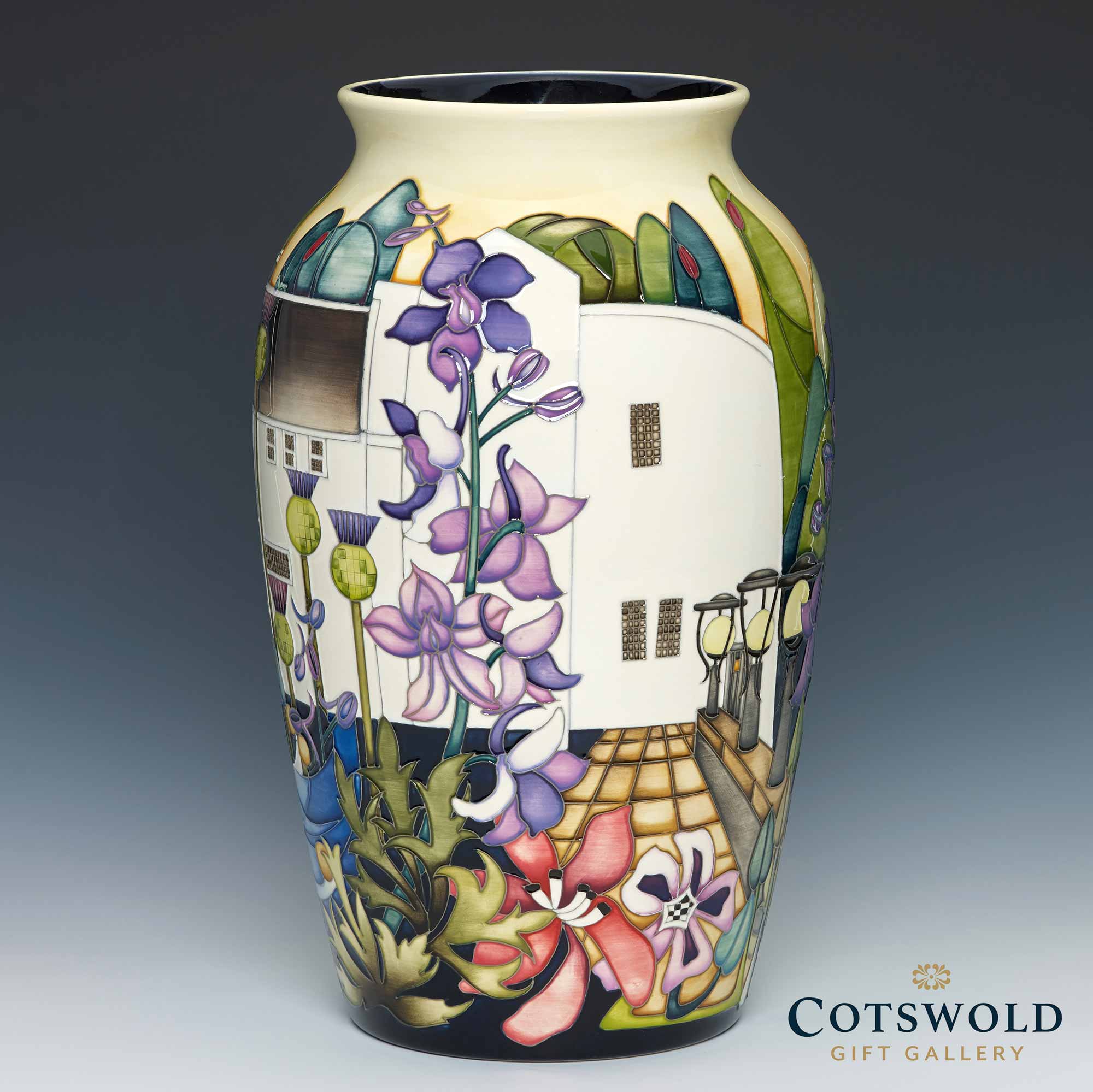 House for an Art Lover vase Moorcroft Cotswold Gift Gallery