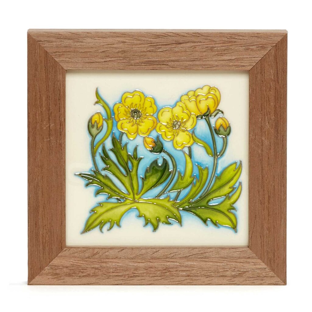 Moorcroft Pottery Wildflower Medley Buttercup Plaque 1024x1024