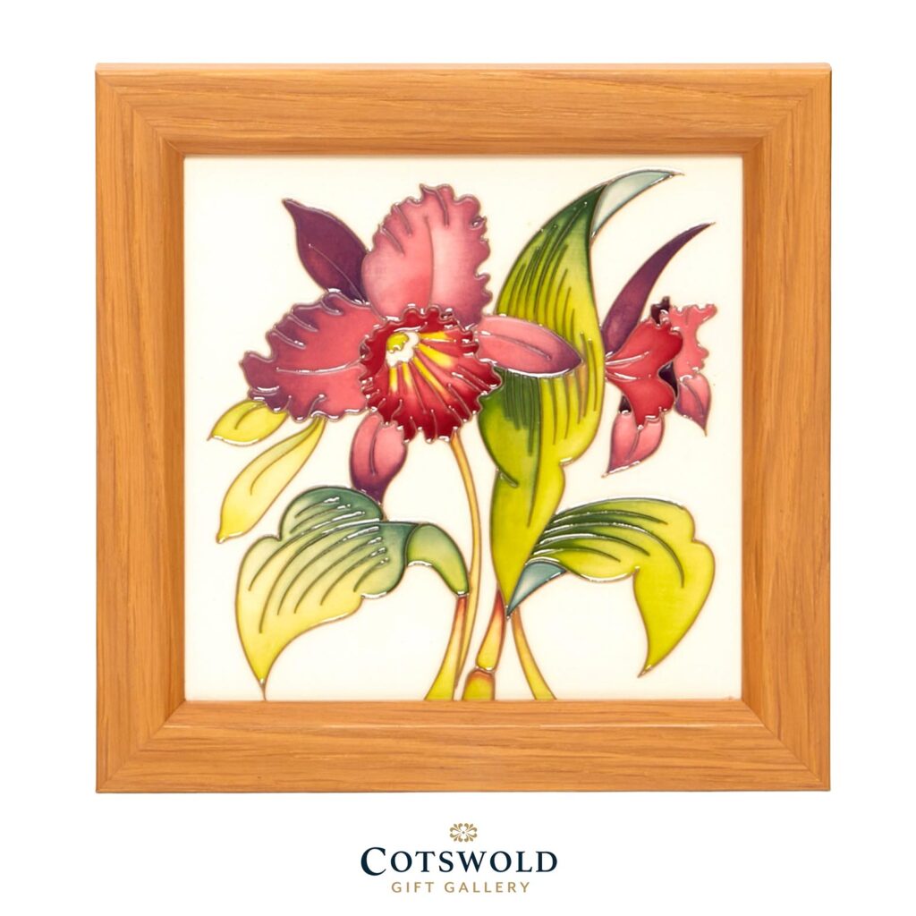 Moorcroft Pottery For The Love Of Orchids Collection Almandin Plaque 1024x1024