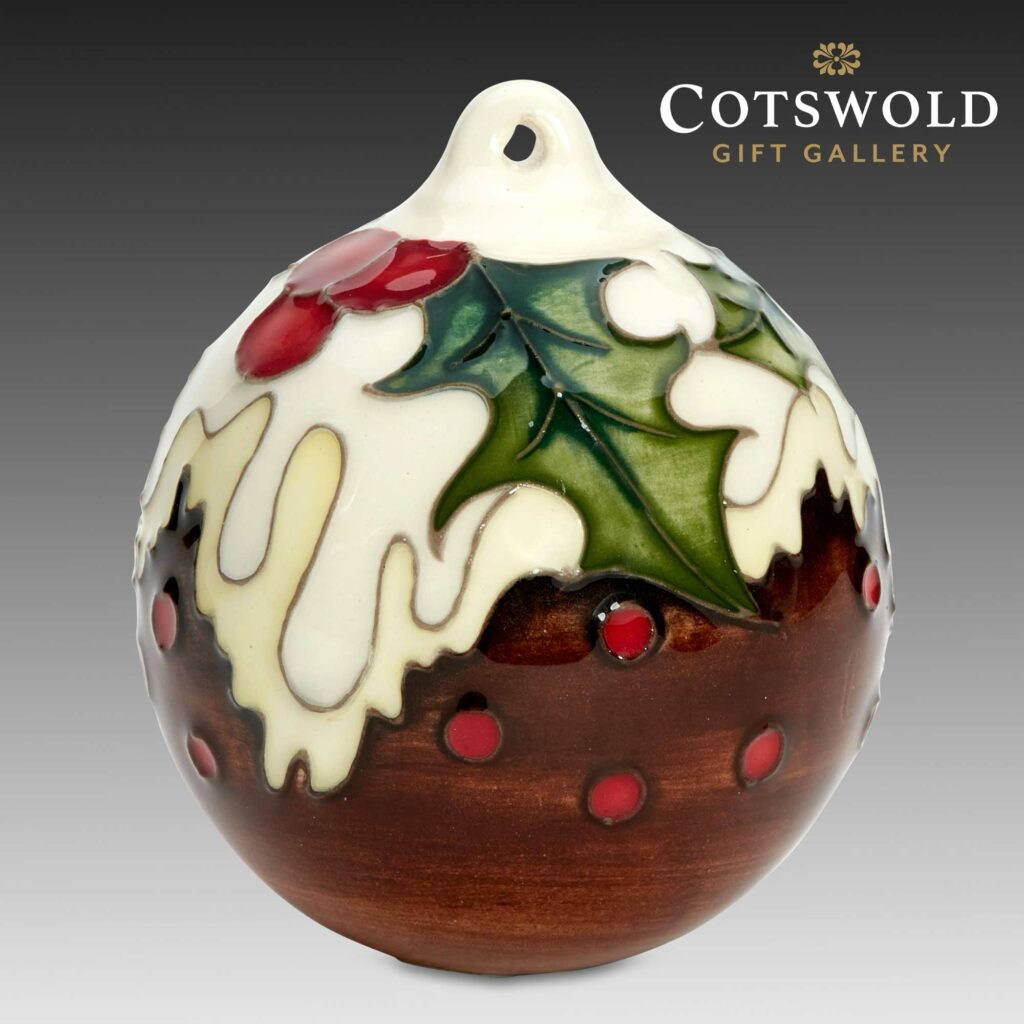 Moorcroft Pottery Christmas Bauble Christmas Pudding 1024x1024