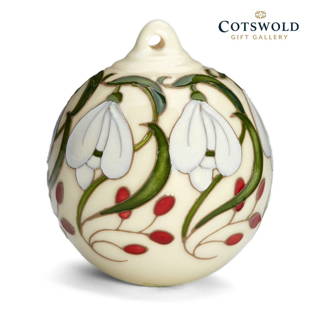 Moorcroft Pottery Christmas Bauble Snowdrop Ribbons W 1024x1024