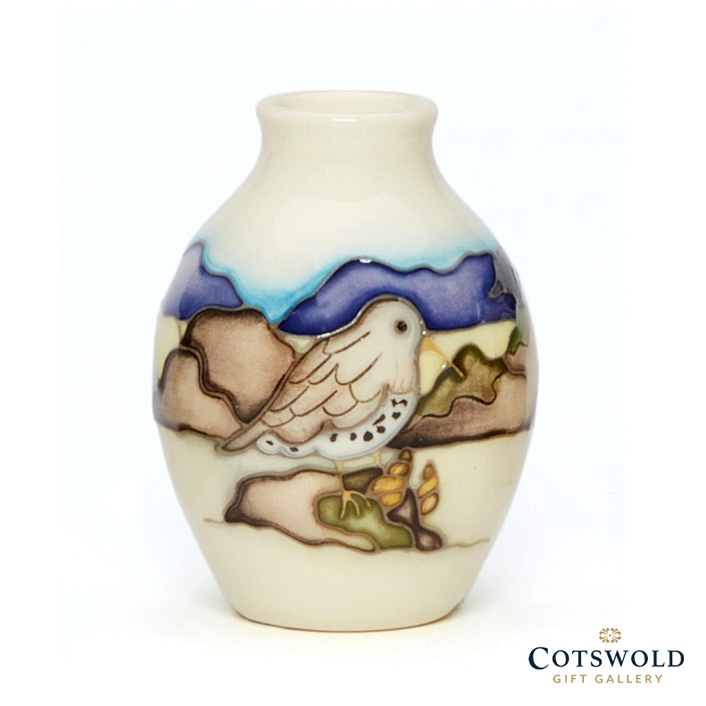Purple Sandpipers Miniature Moorcroft Pottery Cotswold Gift Gallery