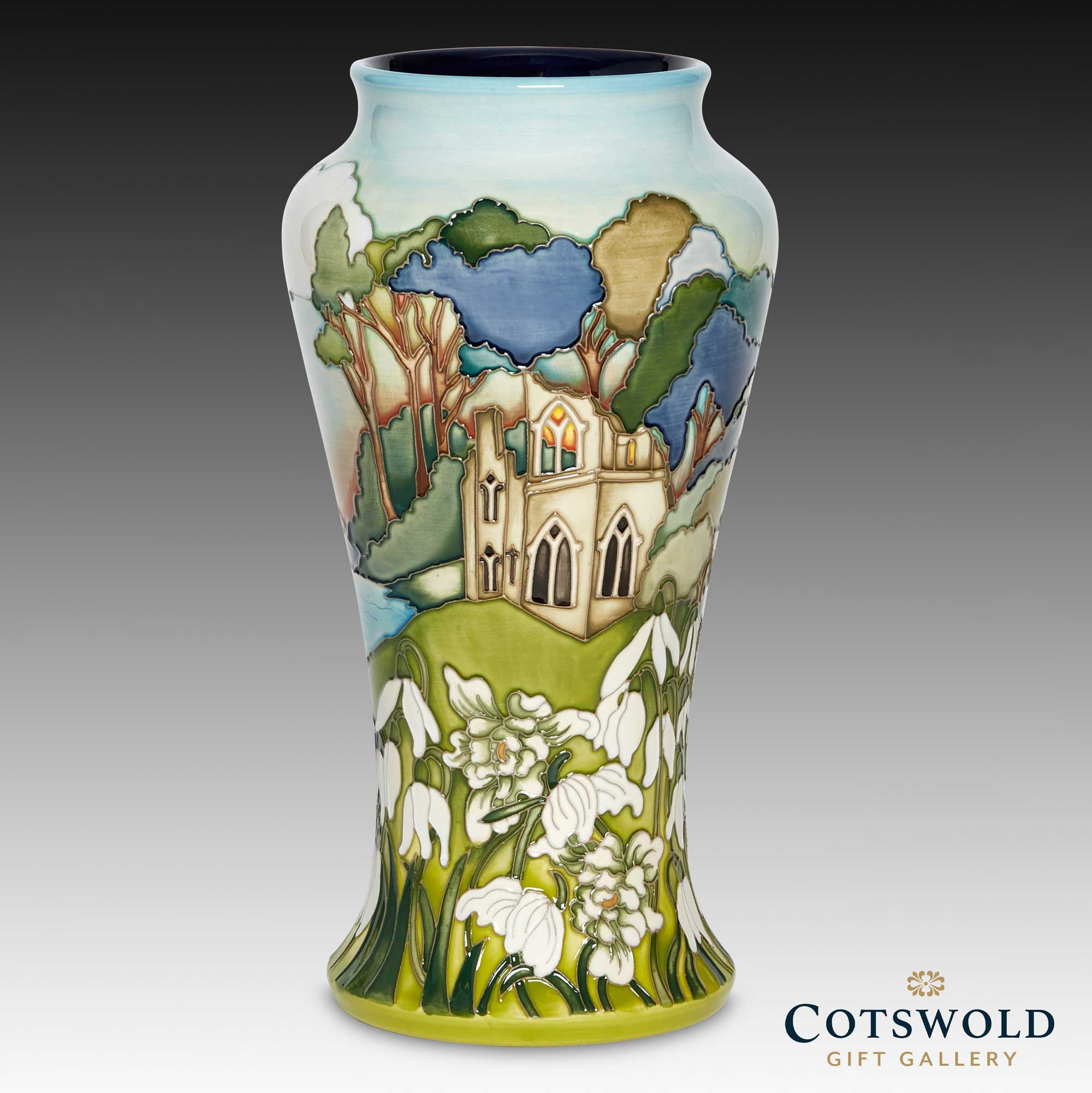 Painshill Vase 95/10 Moorcroft Pottery Cotswold Gift Gallery