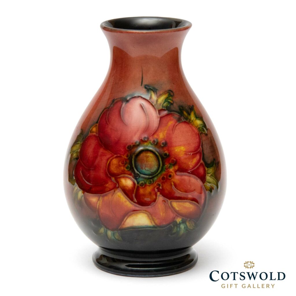 Vintage Walter Moorcroft Pottery Anemone Flambe 4 Inch Vase 1 1024x1024