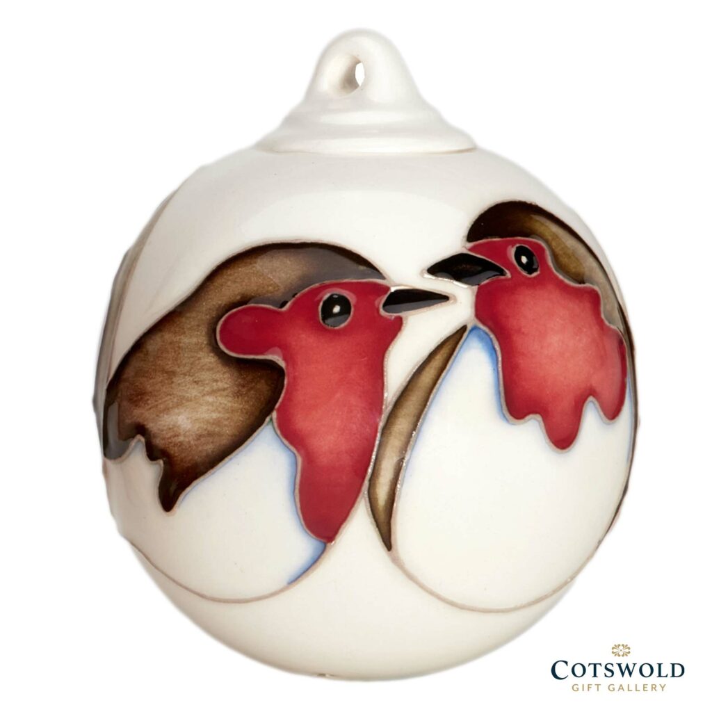 Moorcroft Pottery Christmas 2023 Robin Redbreast Bauble 1024x1024