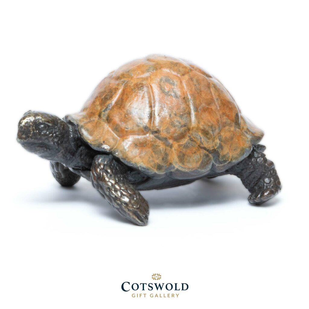 Unique Bronze Miniature Painted Tortoise 2 1024x1024