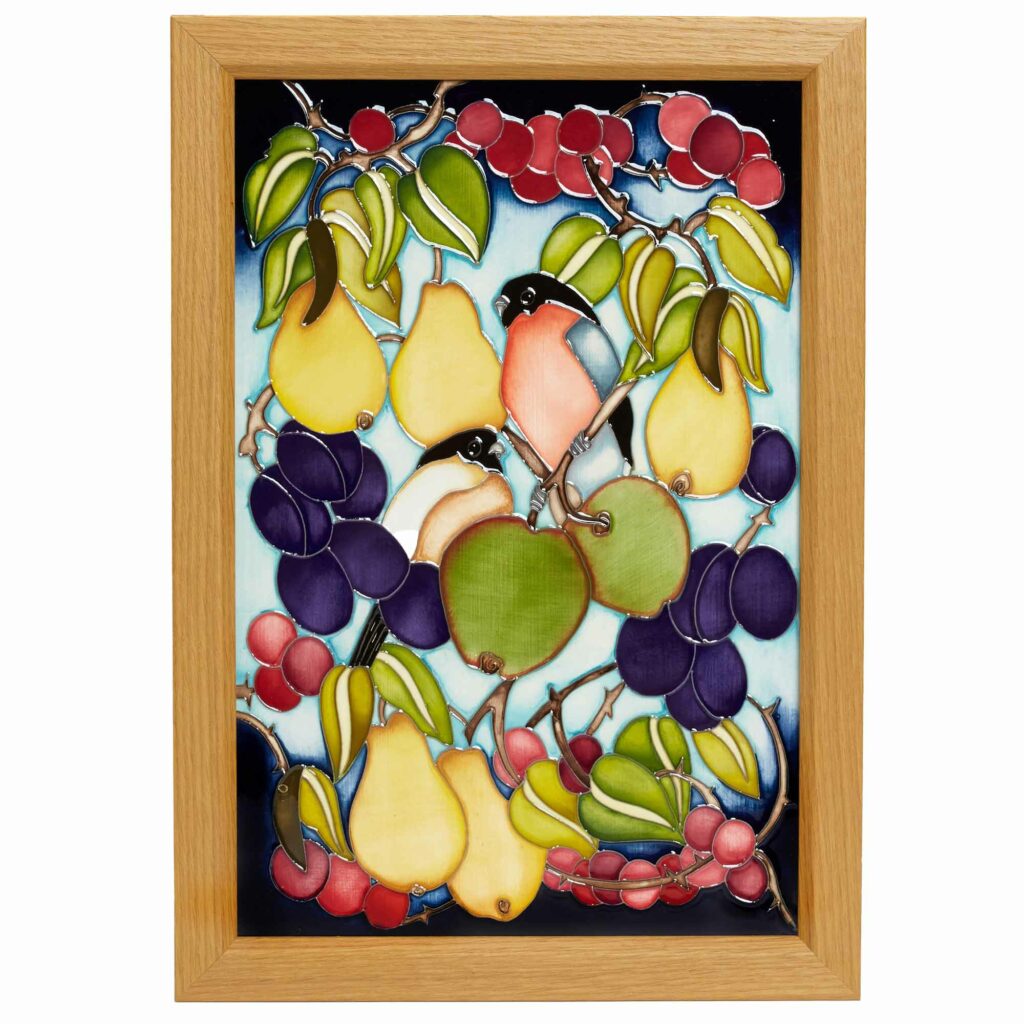 Moorcroft Pottery The Fruitful Vale Plaque Bullfinches L 1024x1024