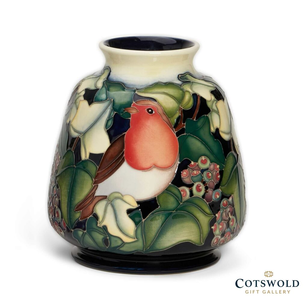 Moorcroft Pottery Vase The Moorcroft Robin 1024x1024