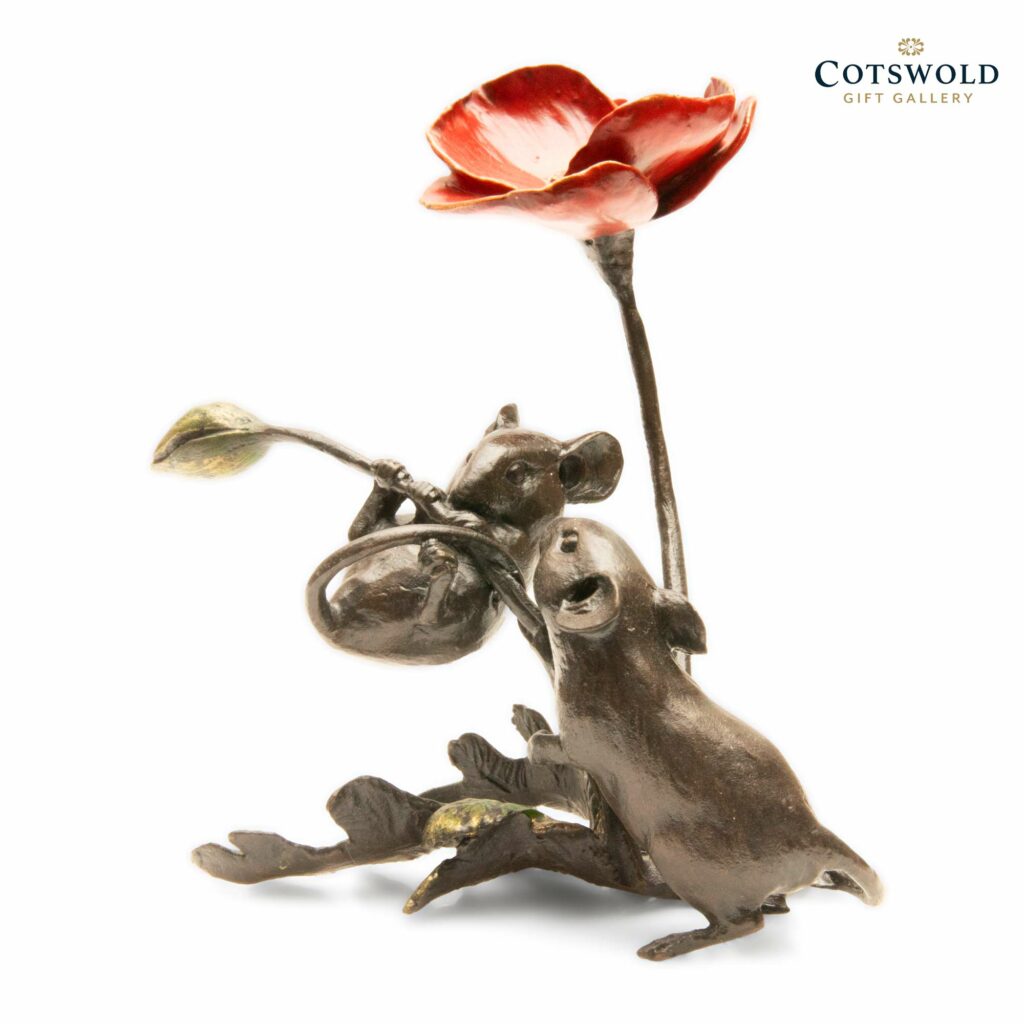 Richard Cooper Bronzes Mice With Poppy 1184 2 1024x1024