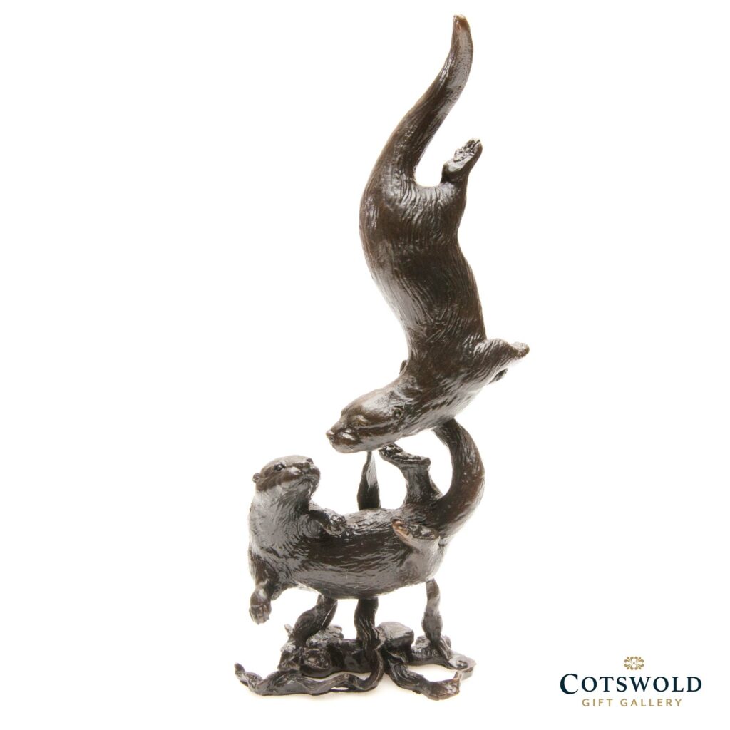 Richard Cooper Bronzes Otter Pair Playing 1214 1 1024x1024