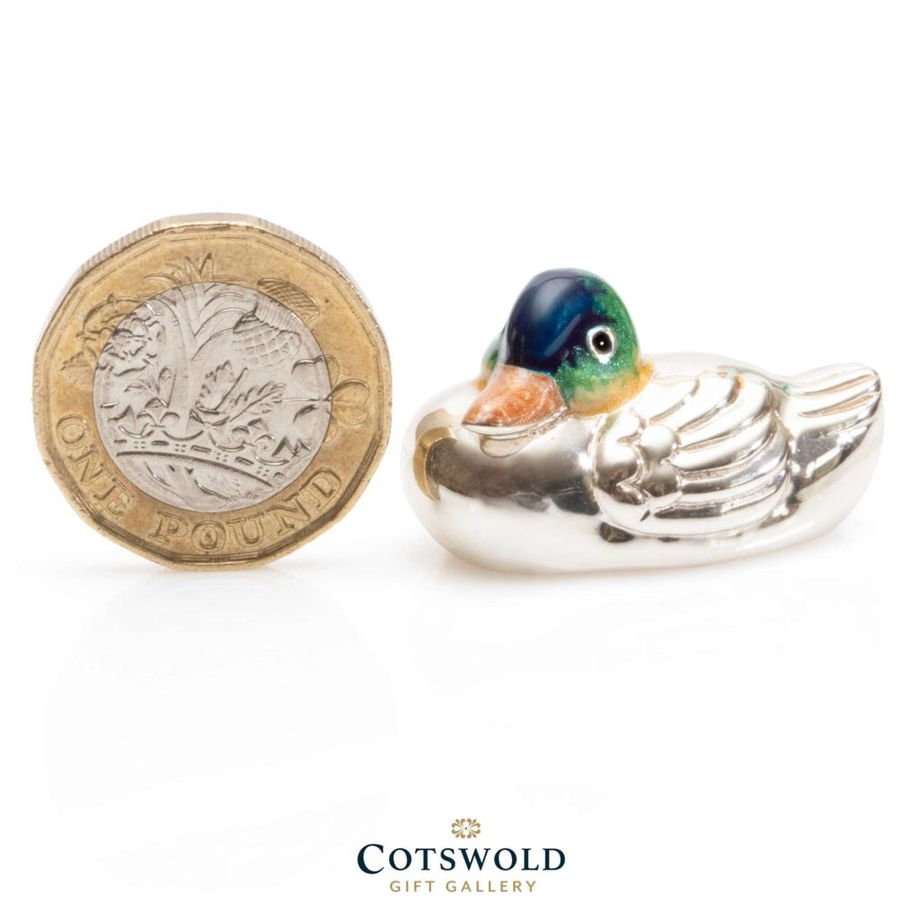 ©2025 Cotswold Gift Gallery Saturno Silver Duck Small 9164S 1 1024x1024