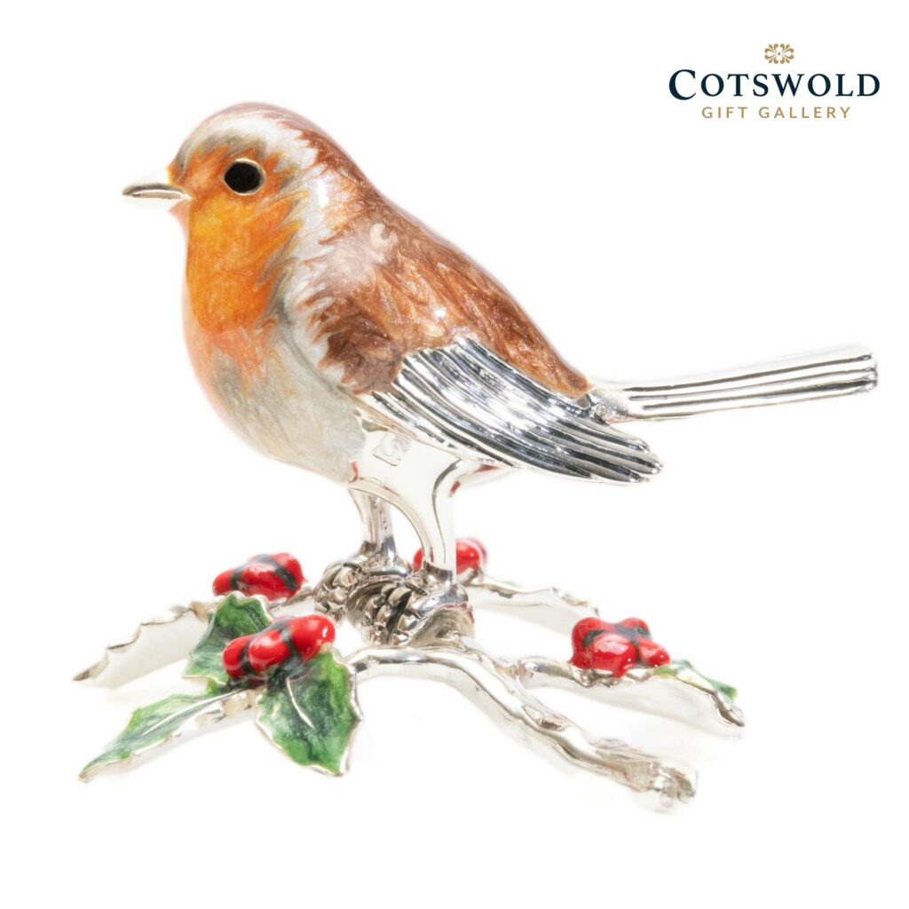 Saturno Silver Robin On Holly 13195 3 1024x1024