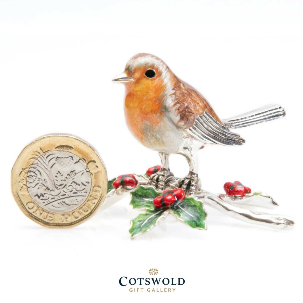 Saturno Silver Robin On Holly 13195 4 1024x1024