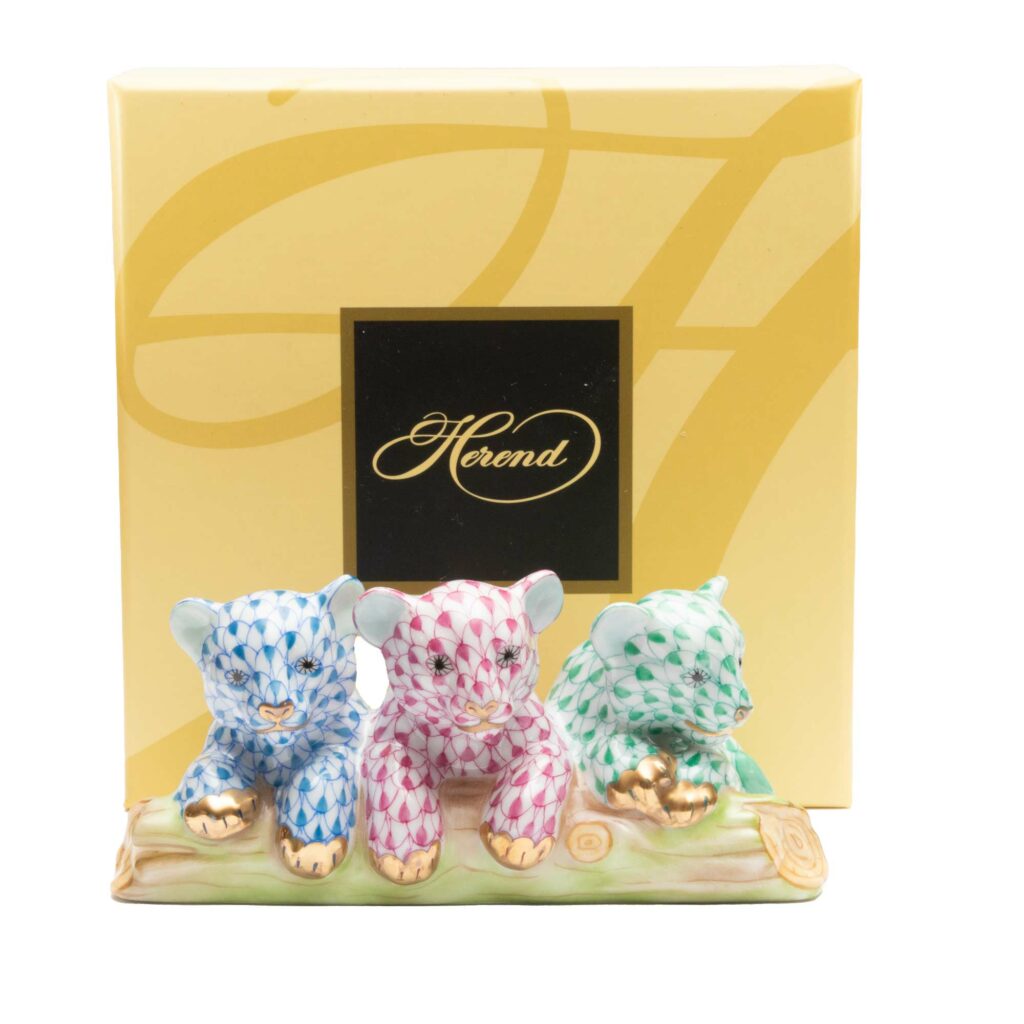 Herend Porcelain Baby Siberian Tigers 15931 5 1024x1024