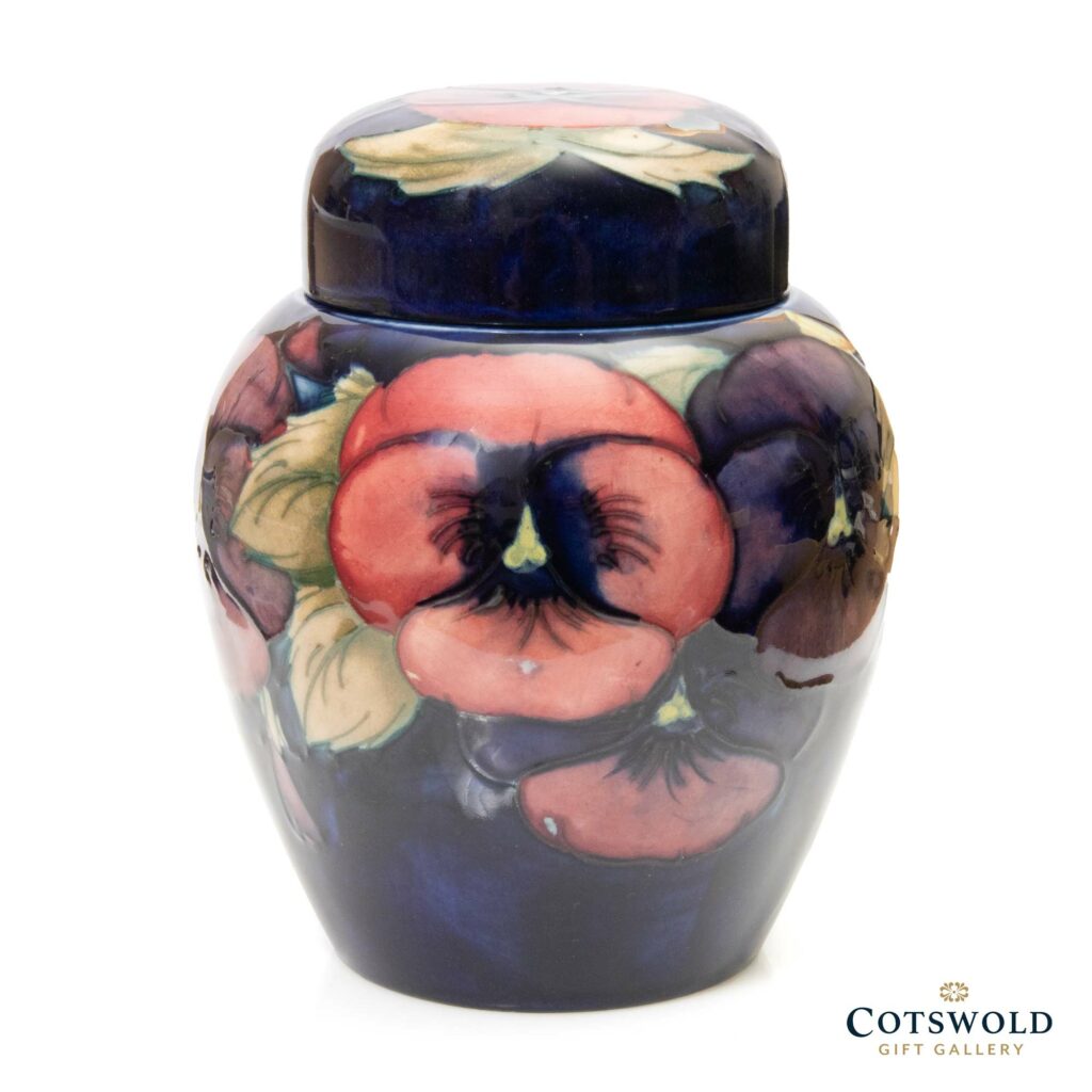 Vintage William Moorcroft Pansy Ginger Jar 1 1024x1024