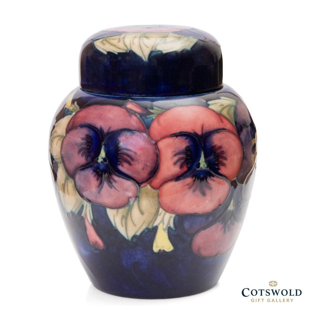 Vintage William Moorcroft Pansy Ginger Jar 2 1024x1024